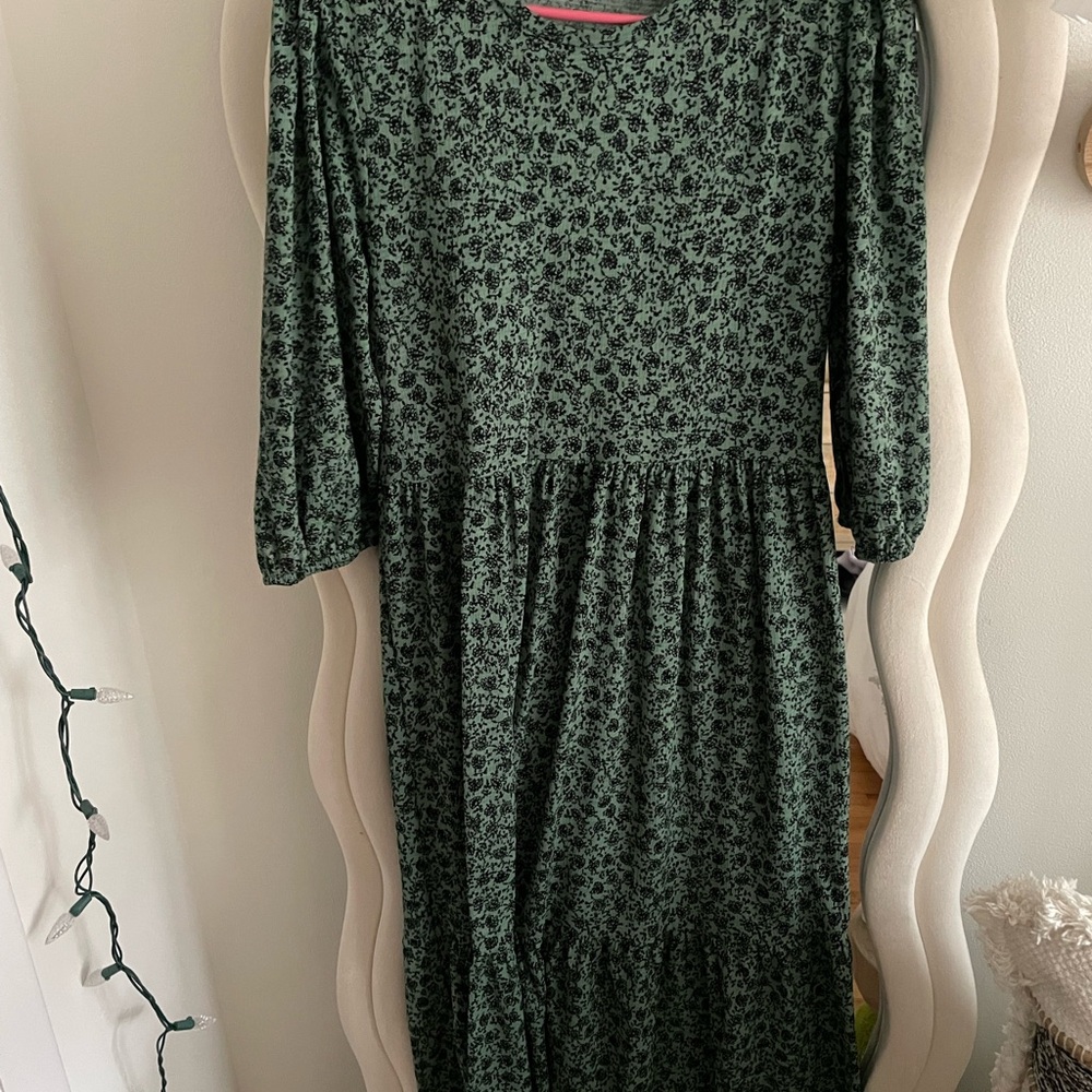 Floral Green Dress
